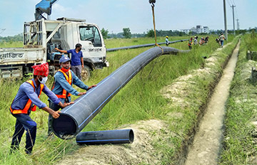 Water Supply Line Construction